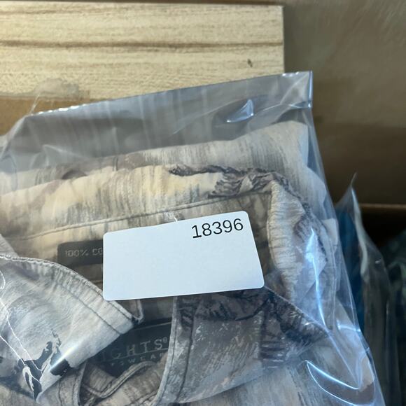 Knights Sportswear Shirt Mens M Hawaiian Palm Tree Print Button Down Cotton - Picture 9 of 9